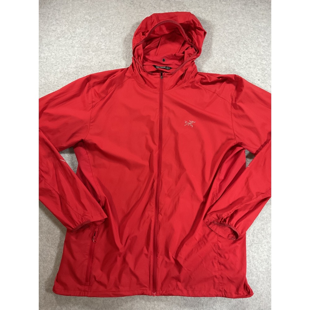 Arcteryx Incendo Hoody Mens XL Red Windbreaker Running Jacket 20966-111055 2213